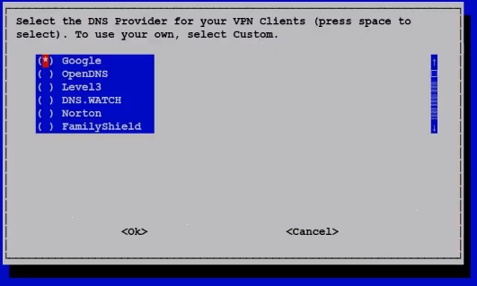 DNS Providers Screenshot