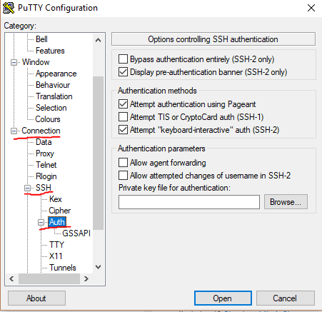 Putty SSH Private Key Screenshot
